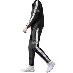 Chándales de 2 piezas personalizados para hombre, conjunto de chaqueta de montar de nailon deportivo ajustado con estampado de manga larga para correr - Product Image 2