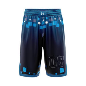 Shorts de basket-ball personnalisés 100% polyester, imprimés par transfert thermique, taille plus, respirants, séchage rapide, antibactériens, vêtements de basket-ball - Product Image 5