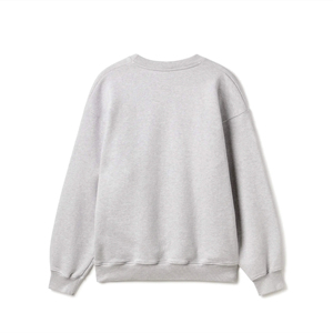 100% coton polaire pull sweats col rond style pyjama coupe ample motif solide vêtements d'hiver teint uni et lavé - Product Image 2