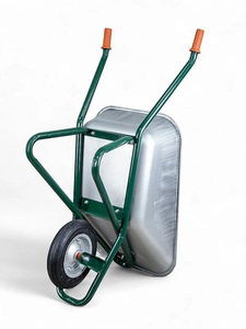 Hot Sale 100L Professional <b>Wheelbarrow</b> Galvanized Steel Strong Frame Tubeless Tyre Easy Assembly for Construction - Product Image 4