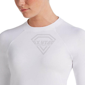 Maillots de bain à manches longues de compression pour femmes, vêtements de sport personnalisés par sublimation, vêtements de sport pour femmes, rash guard à vendre - Product Image 4