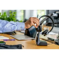 Casque téléphonique stéréo USB-A Poly Voyager 4320 UC BT700 avec support de charge P/N 77Y99AA Fabriqué en Chine