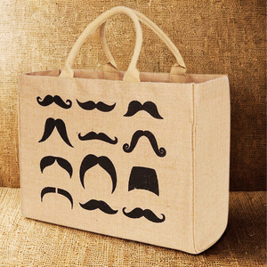 Prêt à expédier personnalisé en gros sac fourre-tout en jute Logo personnalisé imprimé sur grande taille sac de jute en toile de jute pour cadeau - Product Image 6