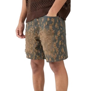 Pantalones Cortos de Mezclilla Desgastados para Hombre, Personalizados, Transpirables, de Alta Calidad, Diseño Personalizado - Product Image 1