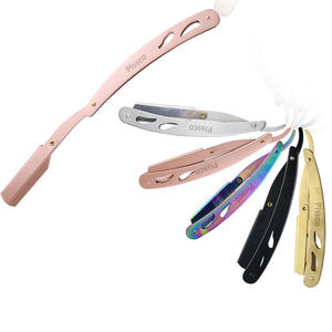 <b>Top</b> Quality Manufacturer and Supplier Pissco For Stainless Steel Handle Straight Edge Folding Shaving Razor Barber Hair Razor - Product Image 5