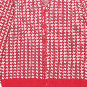 Cárdigan Personalizado con Cuello en V para Mujer, Suéter de Invierno Tejido a Máquina, Bordado, con Botones Frontales, Diseño de Parches, Forrado, Casual, Talla Grande - Product Image 6