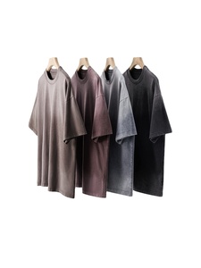 Nueva Camiseta de Hombre 2026 al por Mayor, Cuello Redondo, Oversize, 100% Algodón, de Alta Calidad, Estilo Vintage Lavado, para Uso Casual - Product Image 2