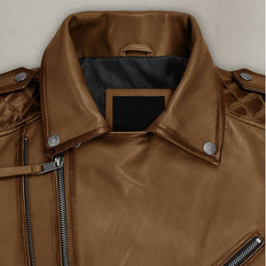 Chaqueta de Motociclista de Cuero Genuino para Hombre, Estilo Vintage, Logotipo Personalizado en Relieve 3D, Venta al por Mayor OEM 2026 - Product Image 5