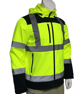 High Quality Polyester ANSI Class 2 Hi Vis Fleece Jacket LED Flash Reflective Safety Features <b>Waterproof</b> Logo <b>Work</b> <b>Wear</b> - Product Image 6