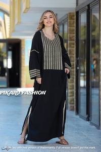 High Quality Fashion Embroidery Heavy Work Long Wide Sleeve Plus Size Women <b>Abaya</b> Trendy Occasion Wear Dress - Product Image 3