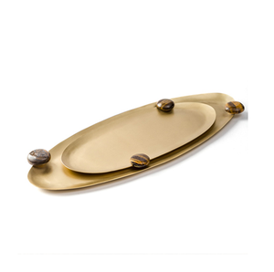 Bandeja de artículos de mesa de latón con asas para el hogar, Hotel, restaurante, bandeja de servicio de latón para comida, bandeja de desayuno, fabricante indio - Product Image 2