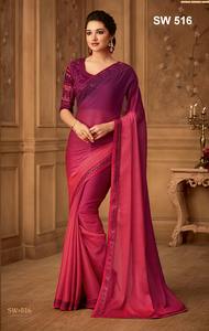 Nouvelle Collection de Saris Concept de Designer Brodés en Georgette Super Soie - Product Image 3