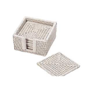 Étanche Restaurant Hôtel Café et Thé En Bois Dessous De Verre Vase Tapis Blanc Bois Dessous De Verre Ensemble Cuisine Fournitures Napperons Dessous De Verre - Product Image 6