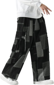 Nuevos Jeans Holgados para Hombre, Estilo Hip Hop, Pantalones Vaqueros de Pierna Ancha, Ajuste Holgado, Ropa Casual de Calle, Logotipo Frontal OEM - Product Image 3