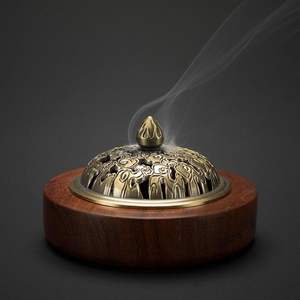 Parfait pour les séances d'aromathérapie Attrape-cendres Brûleur d'encens Bâtons d'encens Support peint Finition pour la décoration de la maison - Product Image 2