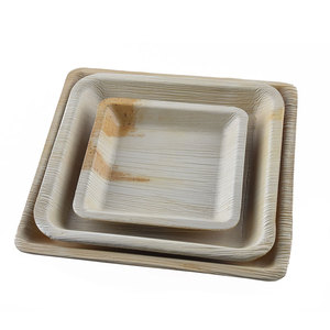 Vente en gros d'assiettes jetables biodégradables en feuilles de palmier de différentes tailles et formes pour servir des aliments lors de fêtes et de mariages - Product Image 5