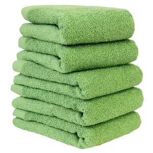 [Wholesale Products] HIORIE Osaka Senshu Brand Towel 100% Cotton Hotel Style Towel Combed Yarn Hand Towel 34*85cm 450GSM Green