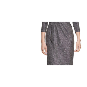 Abito da cocktail Calvin Klein da donna in maglia glitterata con scollo a V, grigio, taglia 4 - Product Image 3