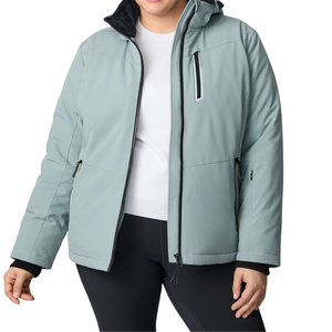Veste matelassée en softshell grande taille pour femmes, manteau d'hiver chaud et isolé, imperméable, coupe-vent, vêtement d'extérieur léger avec fermeture éclair - Product Image 1