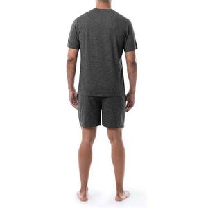 Dernière mode estivale, ensembles décontractés pour hommes, t-shirt et short à taille élastique, couleur unie gris, vêtements pour hommes, ensembles jumeaux en vente - Product Image 2