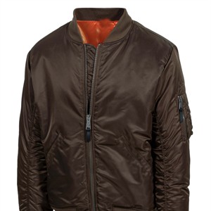 Chaqueta de vuelo bomber clásica para hombre-Chaqueta duradera y elegante con puños y cintura acanalados - Product Image 1