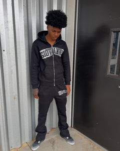 Vente en gros de nouveaux sweats à capuche zippés personnalisés, lavés et délavés, légers, streetwear, patchwork, survêtement, hiver, délavé au soleil - Product Image 5