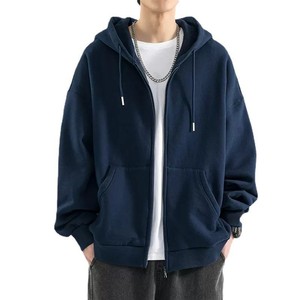 Men's Zipper Hoodie for Everyday Comfort Men's Zipper Hoodies Cotton Fleece Winter Oversized <b>Full</b> <b>Zip</b> <b>Sweatshirts</b> - Product Image 2