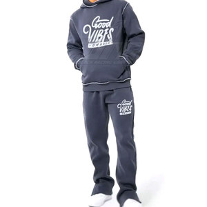 Fabrication en usine, ensembles de survêtements pour hommes en coton 100% respirant, à capuche, qualité supérieure, polaire - Product Image 1