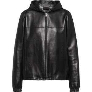 Veste pour homme Nouvelle arrivée Hiver Veste en cuir décontractée Style motard vintage avec col montant et capuche Veste en PU pour homme - Product Image 1