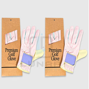 Gants de golf en cuir Cabretta à sublimation 3D quatre couleurs avec paume flexible et respirante Gants de golf en cuir Cabretta antidérapants - Product Image 5