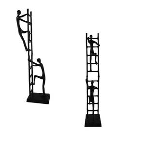 Sculpture en métal poli de conception classique personnalisation illustration abstraite en métal pour la décoration de couloir et d'entrée de salon - Product Image 5