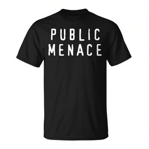 T-shirt Bold Attitude con slogan 'Public Menace' - Categoria Promozionale - Product Image 2