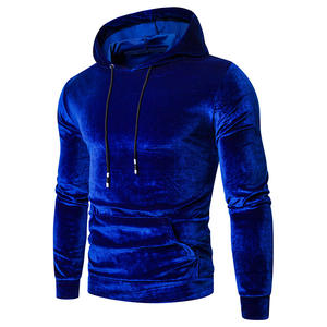 Sweat à capuche en velours pour hommes à usage extérieur Meilleur sweat à capuche élégant pour homme à séchage rapide anti-rides prix compétitif sweats à capuche pour hommes pour tenue décontractée - Product Image 3
