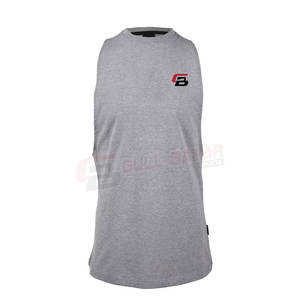 เสื้อกล้ามออกกำลังกายผู้ชายสีพื้นระบายอากาศได้ดีเสื้อกล้ามออกกำลังกายเล่นฟิตเนสผ้าถักนุ่มขายส่งใหม่ - Product Image 5