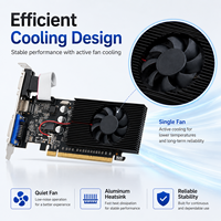 Nueva Tarjeta Gráfica de Bajo Perfil GT730 de 4GB DDR3 con Ventilador para PCI Express con Puertos DVI y VGA para PC de Escritorio