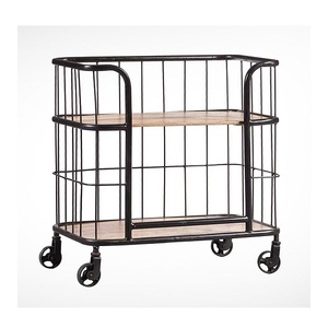 Chariot de service de boissons de salon chariot en verre et à vin de conception attrayante utilisation de chariot de bar en bois de qualité standard pour le bar et l'hôtel - Product Image 5