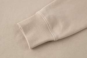 Automne et hiver Couples sweats pur coton solide rétro col rond pull haut pour hommes, pull Simple vêtements de sport décontractés - Product Image 3