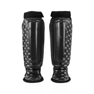 Protège-tibias et protège-pieds réglables pour le kickboxing, protection noire pour les pieds, couvre-pieds d'entraînement pour les arts martiaux. - Product Image 4