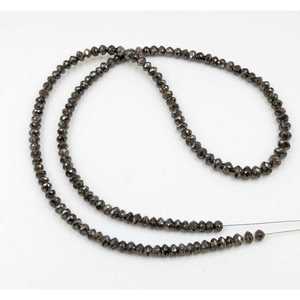 Perles Rondelles Facettées 100% Naturelles Champagne Scintillantes Diamants Libres 3-4.5mm Diamant Chocolat - Product Image 5
