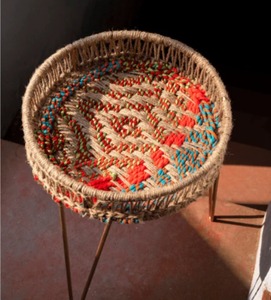 Bas prix dernière conception à la main coton corde Pure corde stockage tissé peu profond Baskett Table Patio jardin salon panier rond - Product Image 6