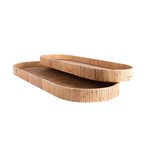 Rattan Boho <b>Serving</b> <b>Tray</b> Rattan Cane Decorative <b>Tray</b> For Kitchen & Home Decor Premium Export Quality Wholesale From Vietnam - Product Image 2