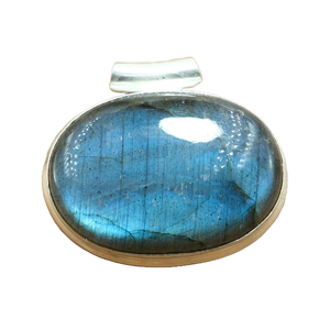 Collier pendentif en labradorite bleue feu de qualité supérieure naturelle, pendentif en argent sterling 925, bijoux cadeau pour femmes - Product Image 1