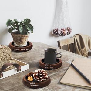 Handmade Rustic Wooden Tray <b>Holder</b> Farmhouse Vintage Decorative Stand for Pillar <b>Candles</b> Easter Occasion for Home Decor - Product Image 3