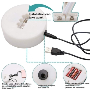 Led Tia Chớp Neon dấu hiệu trang trí nội thất ánh sáng 3-aa pin/USB hoạt động bảng neon ánh sáng ban đêm cho trẻ em phòng ngủ bên trang trí - Product Image 4