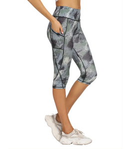 Ensembles de leggings de gymnastique pour femmes pantalons de yoga d'entraînement taille haute avec poche et sport Fitness Leggings taille croisée - Product Image 1