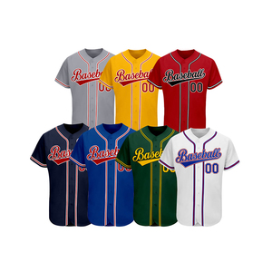 Camiseta de Béisbol Personalizada Roja de Manga Corta 100% Poliéster Transpirable con Botones al Frente Unisex para Adultos para Todas las Temporadas con Impresión Serigrafiada - Product Image 5