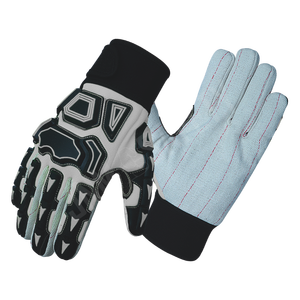 Tissu en velours côtelé de qualité supérieure Travail industriel Protection mécanique Gants en cuir Gants de sécurité pour pétrole et gaz Antidérapant Résistant à l'eau - Product Image 6