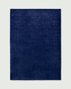 Tapis en laine tufté à la main bleu foncé personnalisé peluche douce haute Pile 15mm fait à la main moderne animaux de compagnie antidérapant maison pique-nique Durable solide - Product Image 1