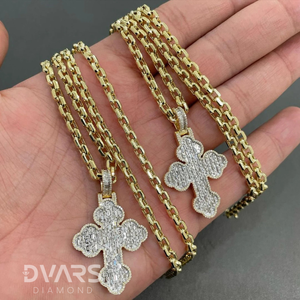 Pendentif Croix Glacée pour Homme en Moissanite VVS, Argent Sterling 925 Plaqué Or, Passe le Testeur de Diamant, Style Luxe, Certifié GCI IDGL - Product Image 6