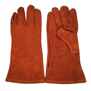 Gants de soudage à manchette longue en cuir fendu de vache Gants de sécurité industrielle résistants à l'abrasion résistants à la chaleur de 16 oz d'épaisseur - Product Image 6